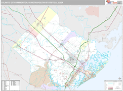 Atlantic City-Hammonton Metro Area Digital Map Premium Style